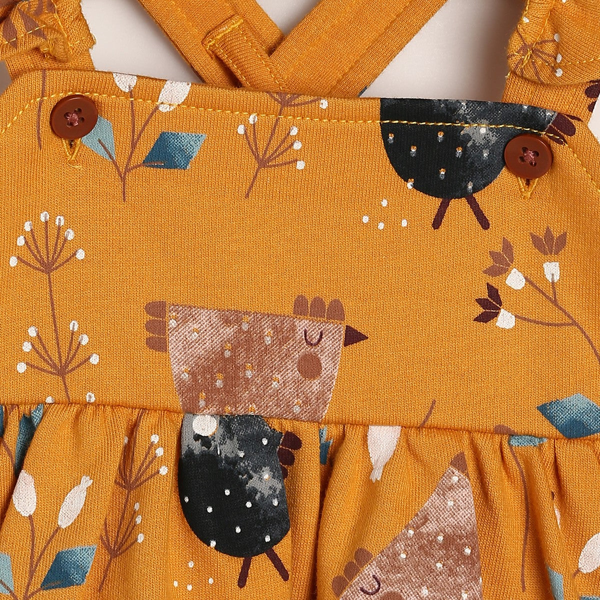 Girls Yellow Pack Of 2 Pinny Set