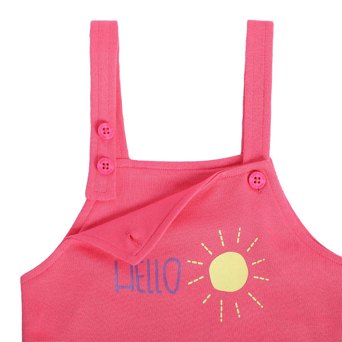 Girls Pink Pack Of 2 Pinny Set