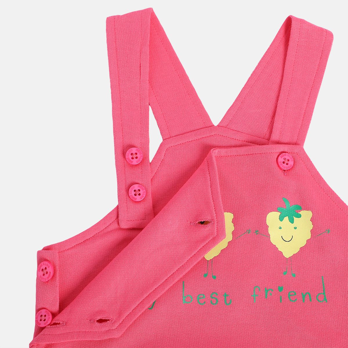 Girls Multicolor Pack Of 2 Dungaree Set