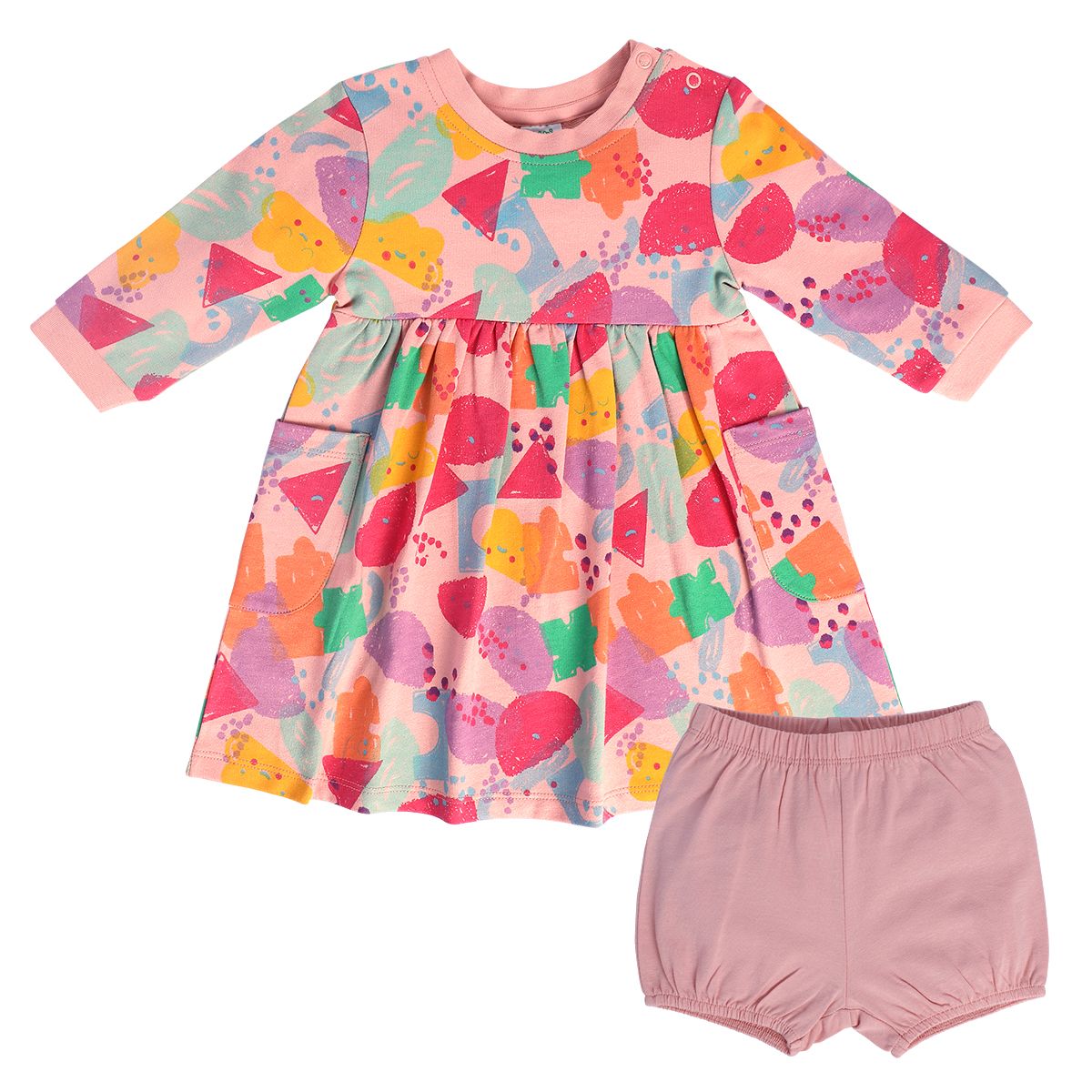 Girls Pink Pack Of 2 Dress