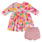 Girls Pink Pack Of 2 Dress