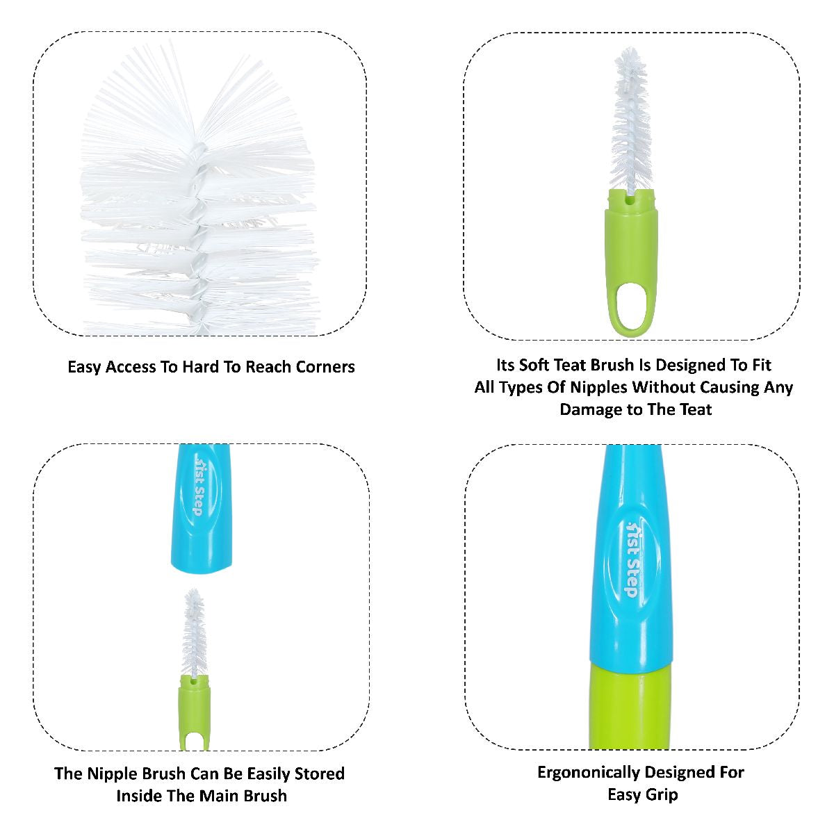 1st Step 2 in 1 Bottle & Nipple Cleaning Brush