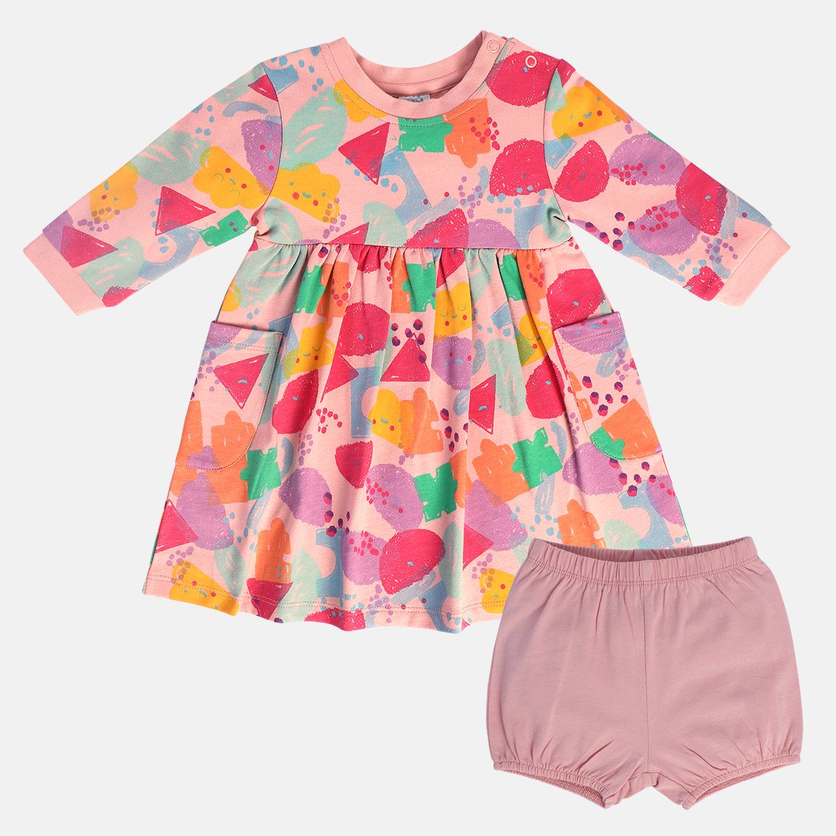 Girls Pink Pack Of 2 Dress