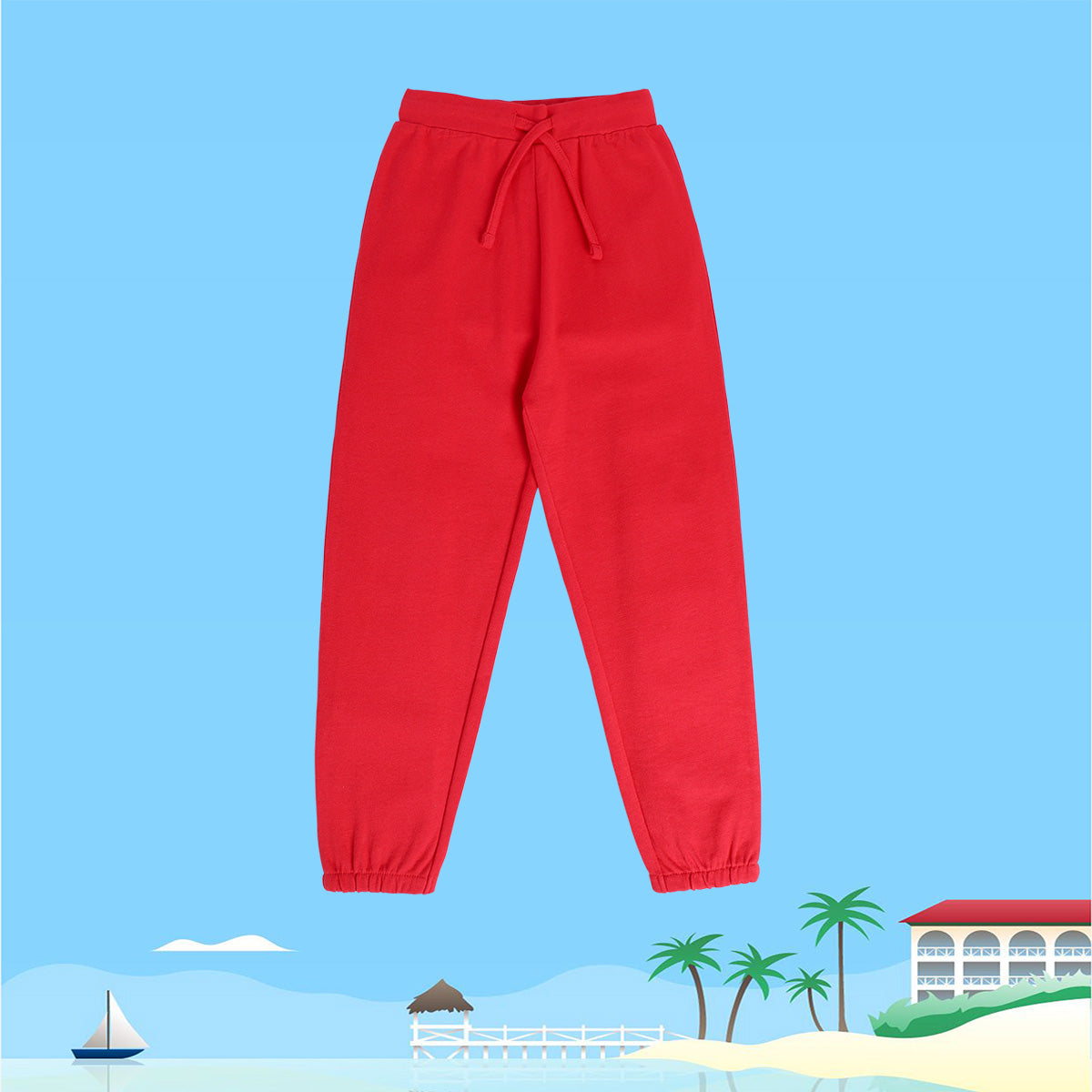 Girls Red Pack Of 1 Jogger