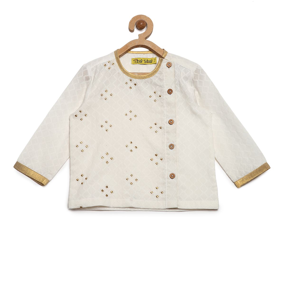 Tiber Taber Baby White Zz Dhoti Kurta