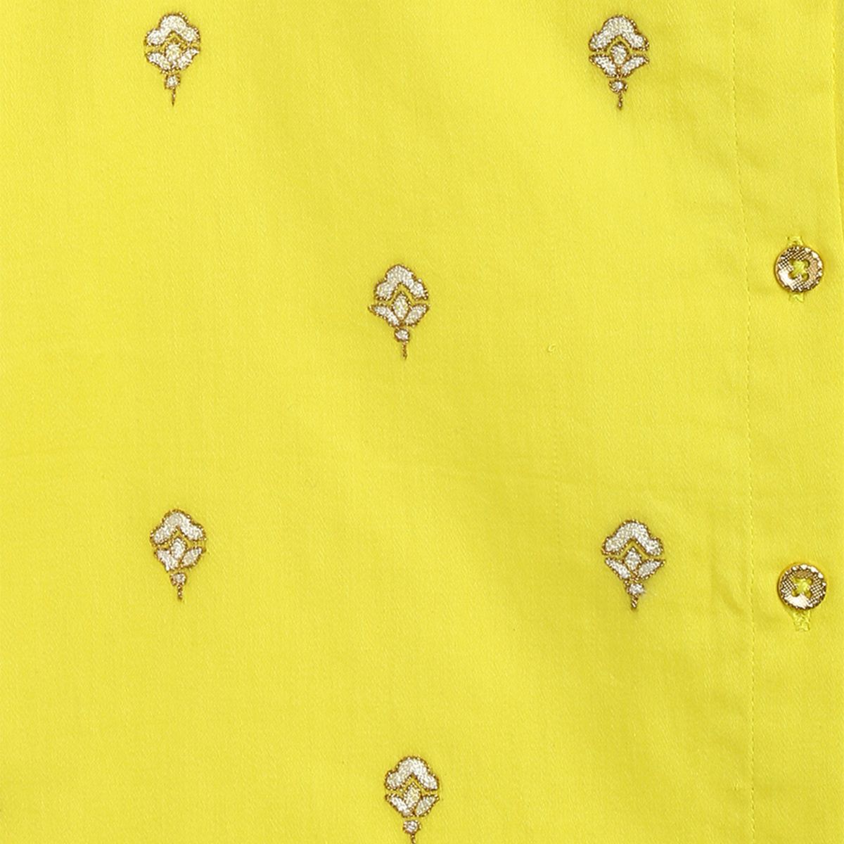 Tiber Taber Baby Sadabahar Buti Dhoti Set - Yellow