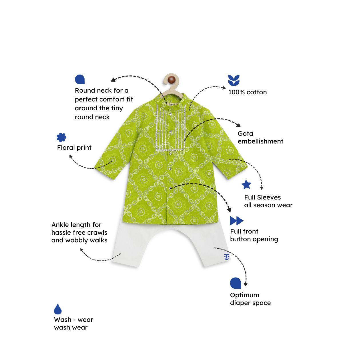 Tiber Taber Mini Desi Dynamite Kurta Set