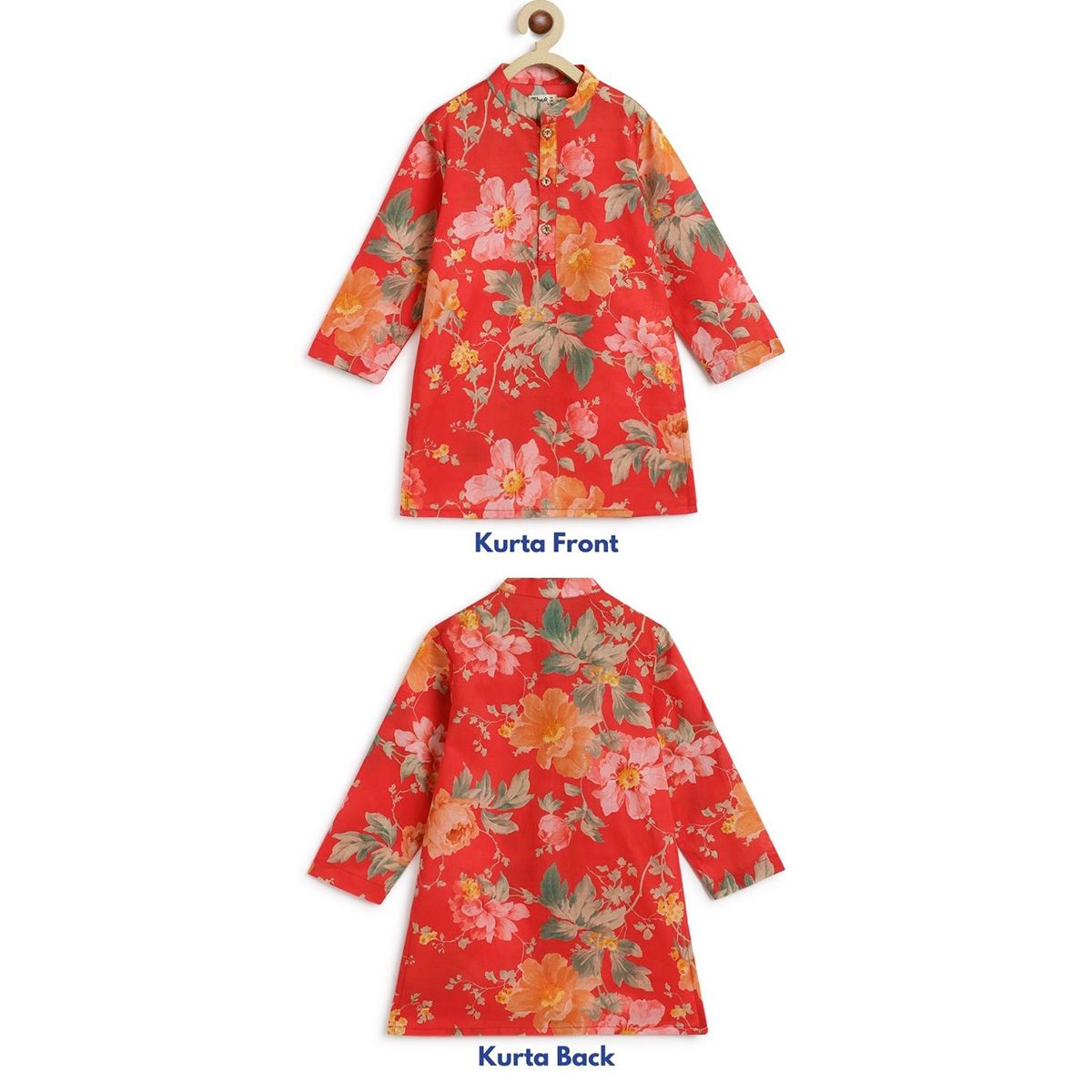 Tiber Taber Budding Hero Kurta Pyjama Set - Red