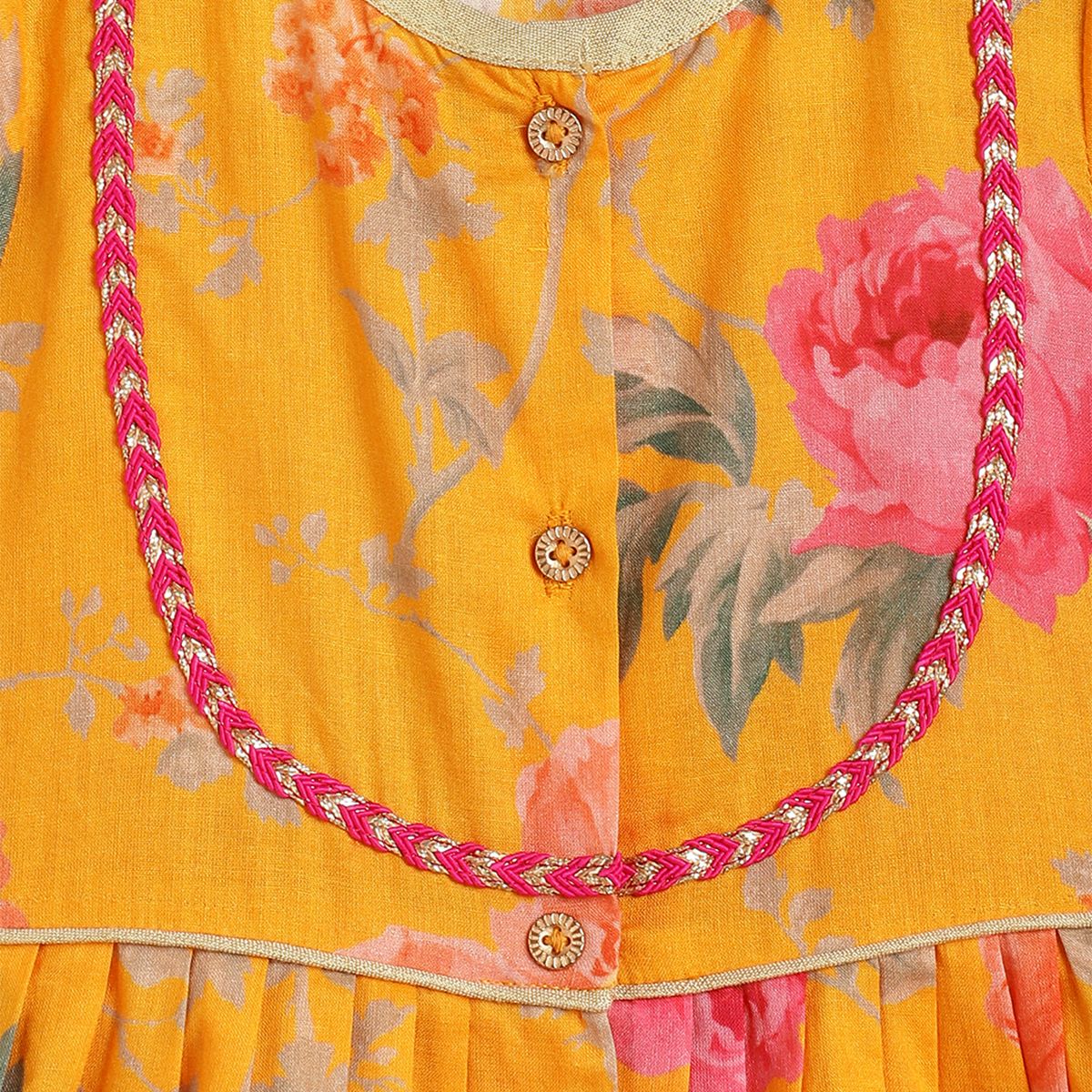 Tiber Taber Garden Bloom Angrakha Set - Yellow