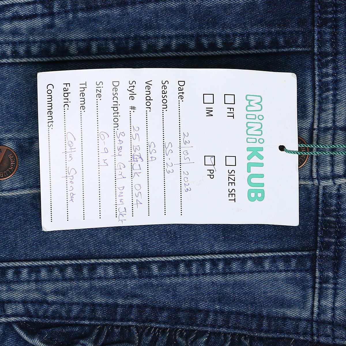 Girls Mid Blue Pack Of 1 Jacket