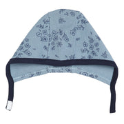 Baby Girls Blue Cotton Floral Printed Tie-Up Cap Pack of 2 Soft and Comfortable Everyday Wear
