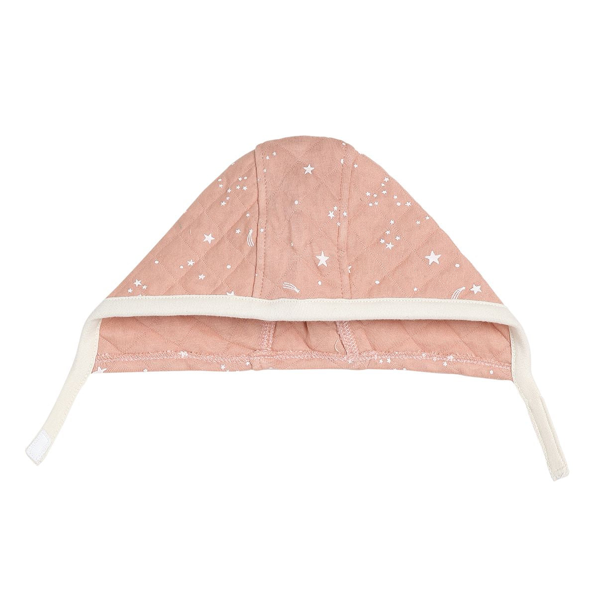 Baby Girls Pink Cotton Star Printed Tie-Up Cap Pack of 2 Soft and Comfortable Everyday Wear