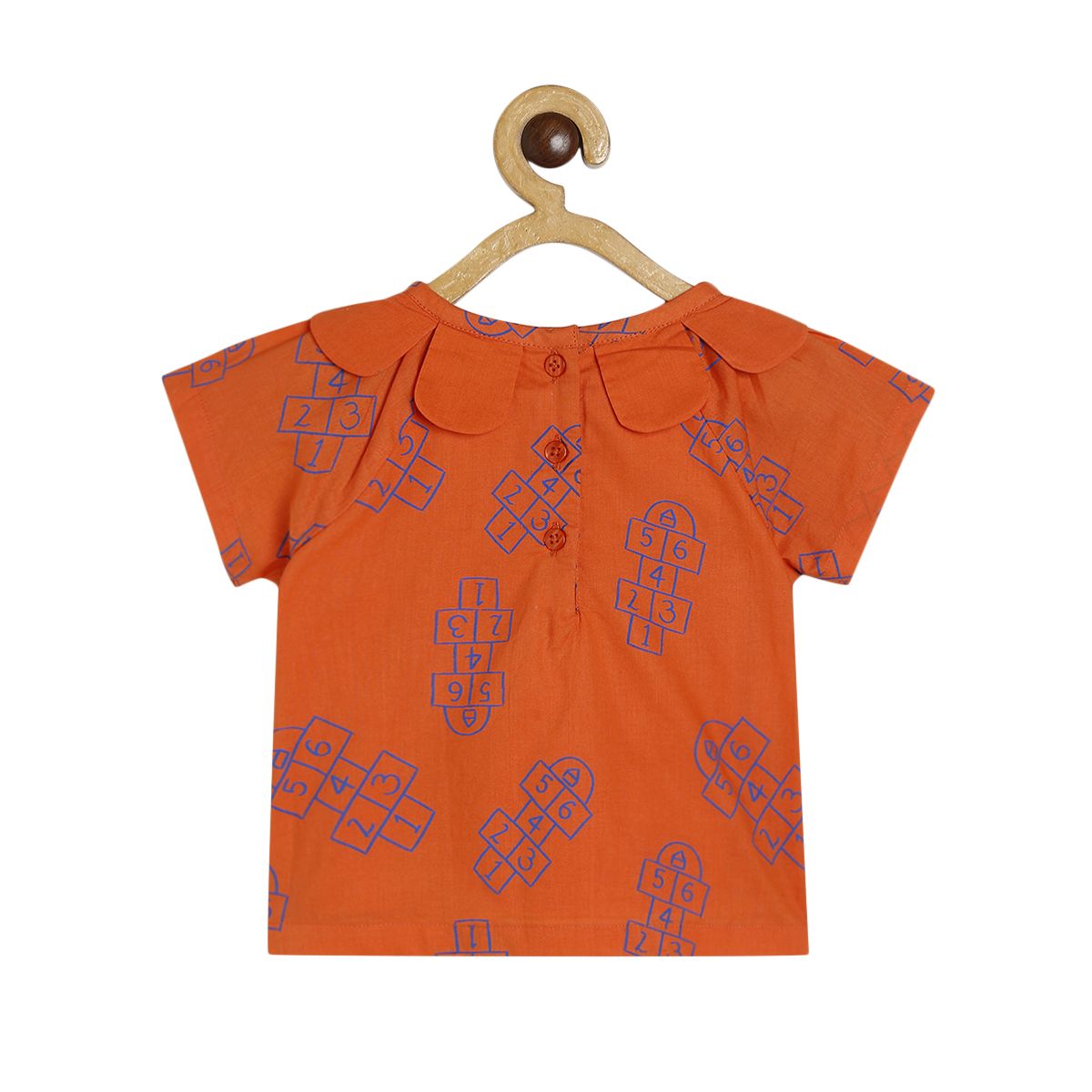Girls Orange Pack Of 1 Woven Top