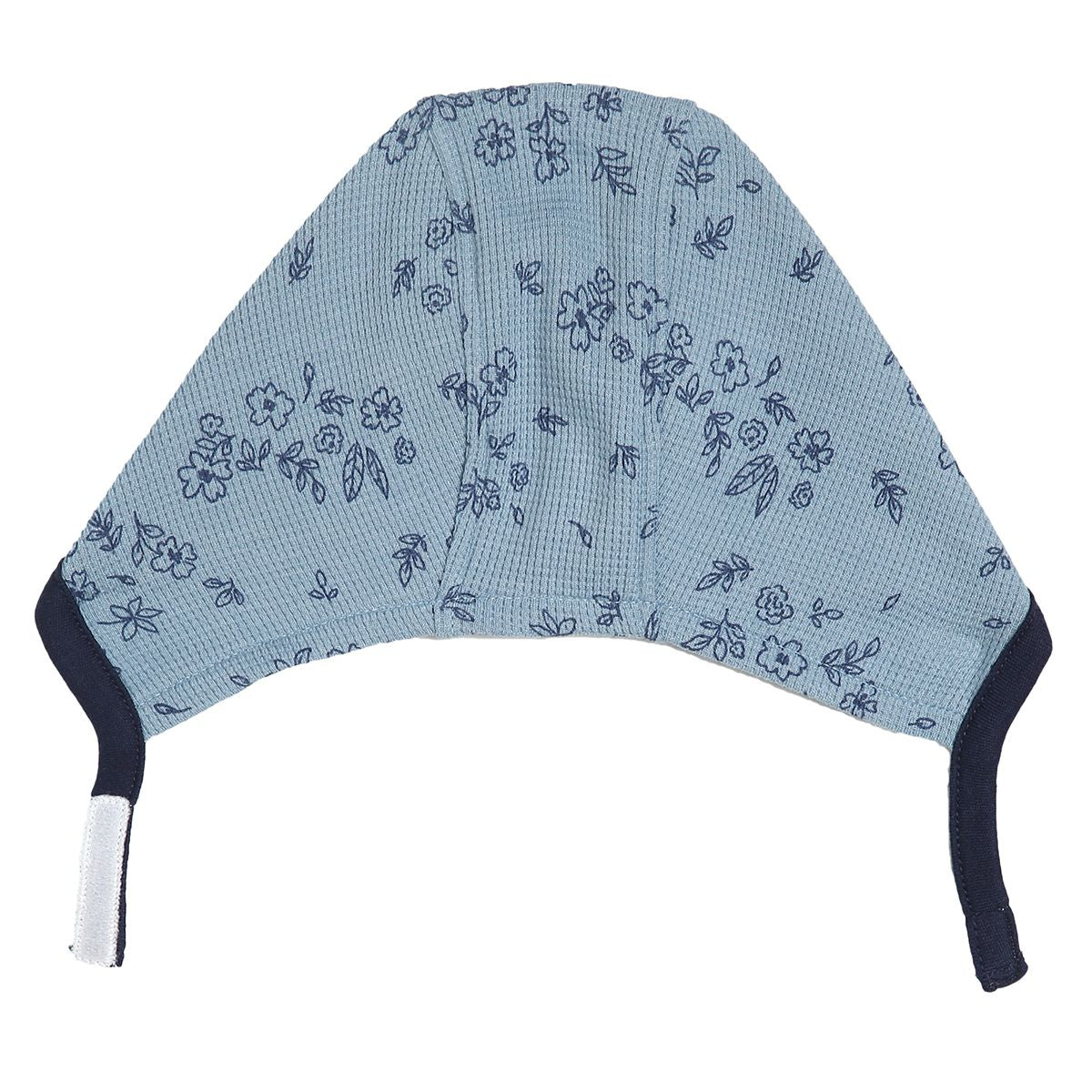 Baby Girls Blue Cotton Floral Printed Tie-Up Cap Pack of 2 Soft and Comfortable Everyday Wear
