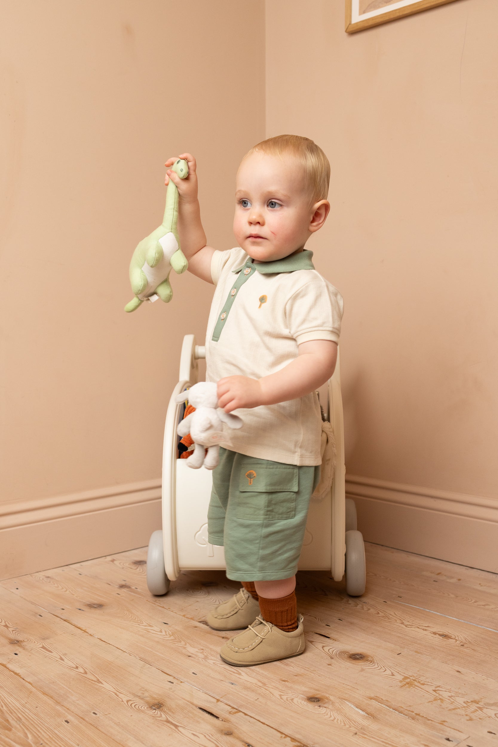 Baby Boys Shorts with Cargo Pockets, Green