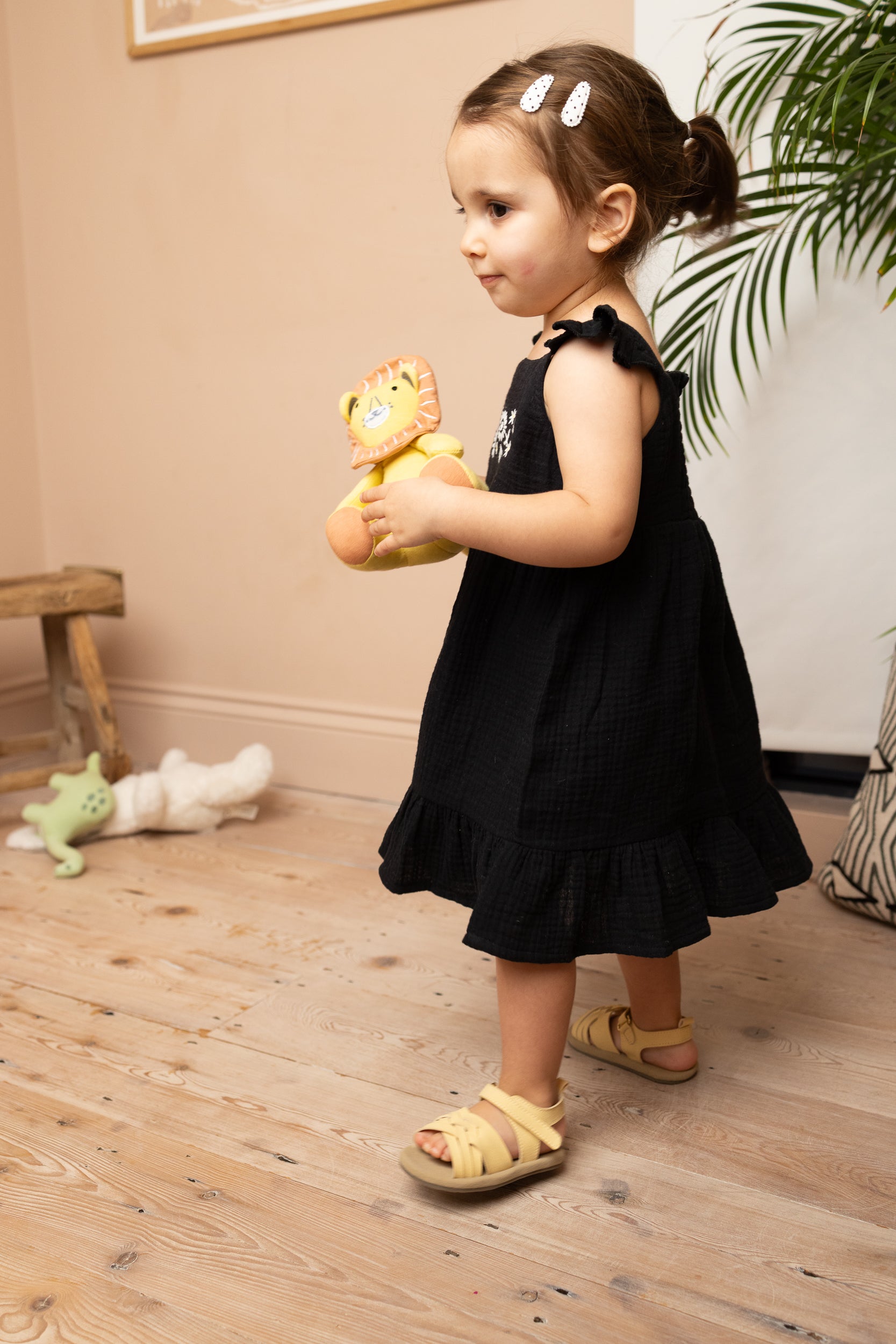 Baby Soft Toy Lion, Yellow & Peach
