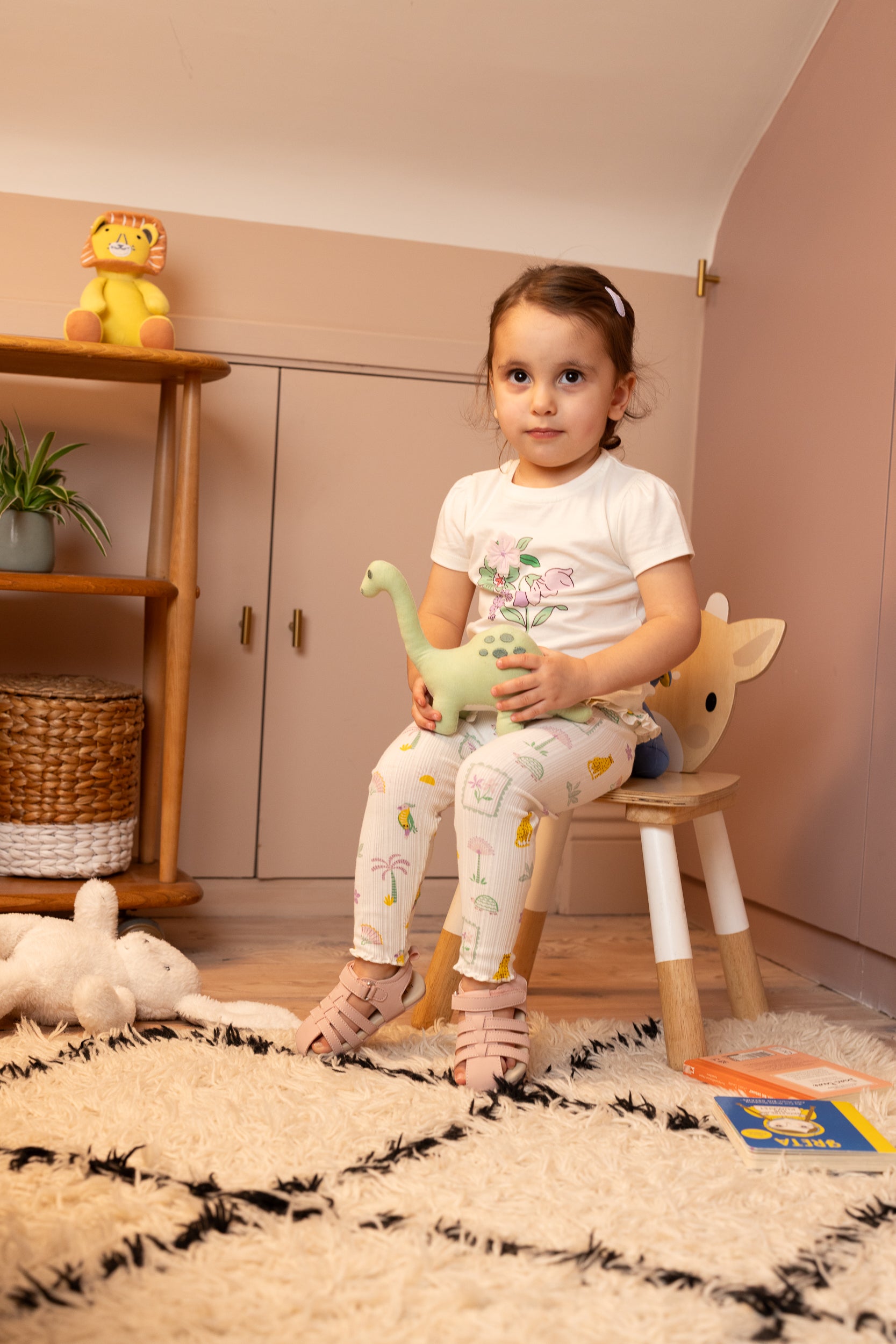 Baby Girls Floral Print and Applique T-Shirts Pack of 3, Multicolor