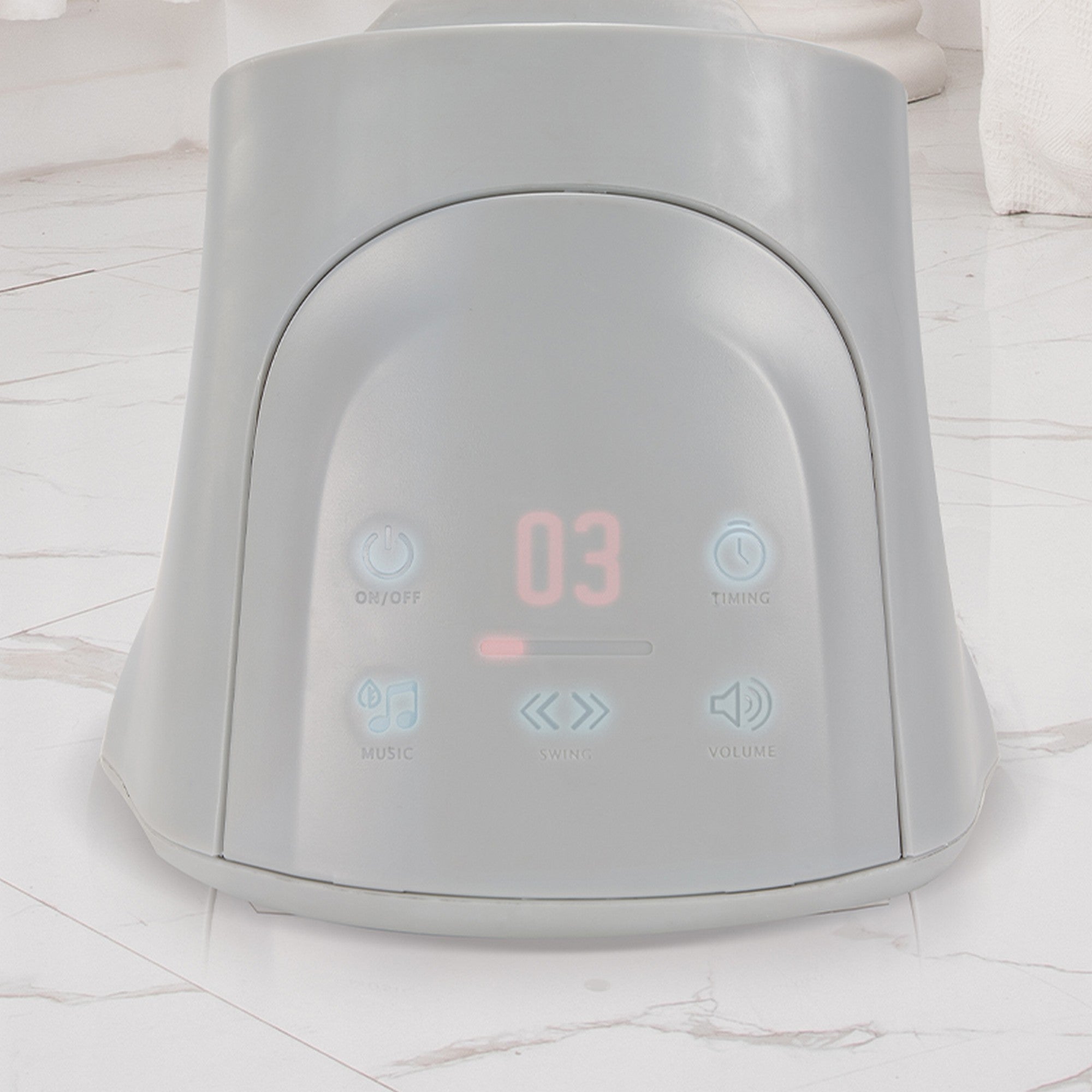 Mastela Grey Electric Baby Rocker and Bouncer with Music, Mosquito Net and Canopy for Infants