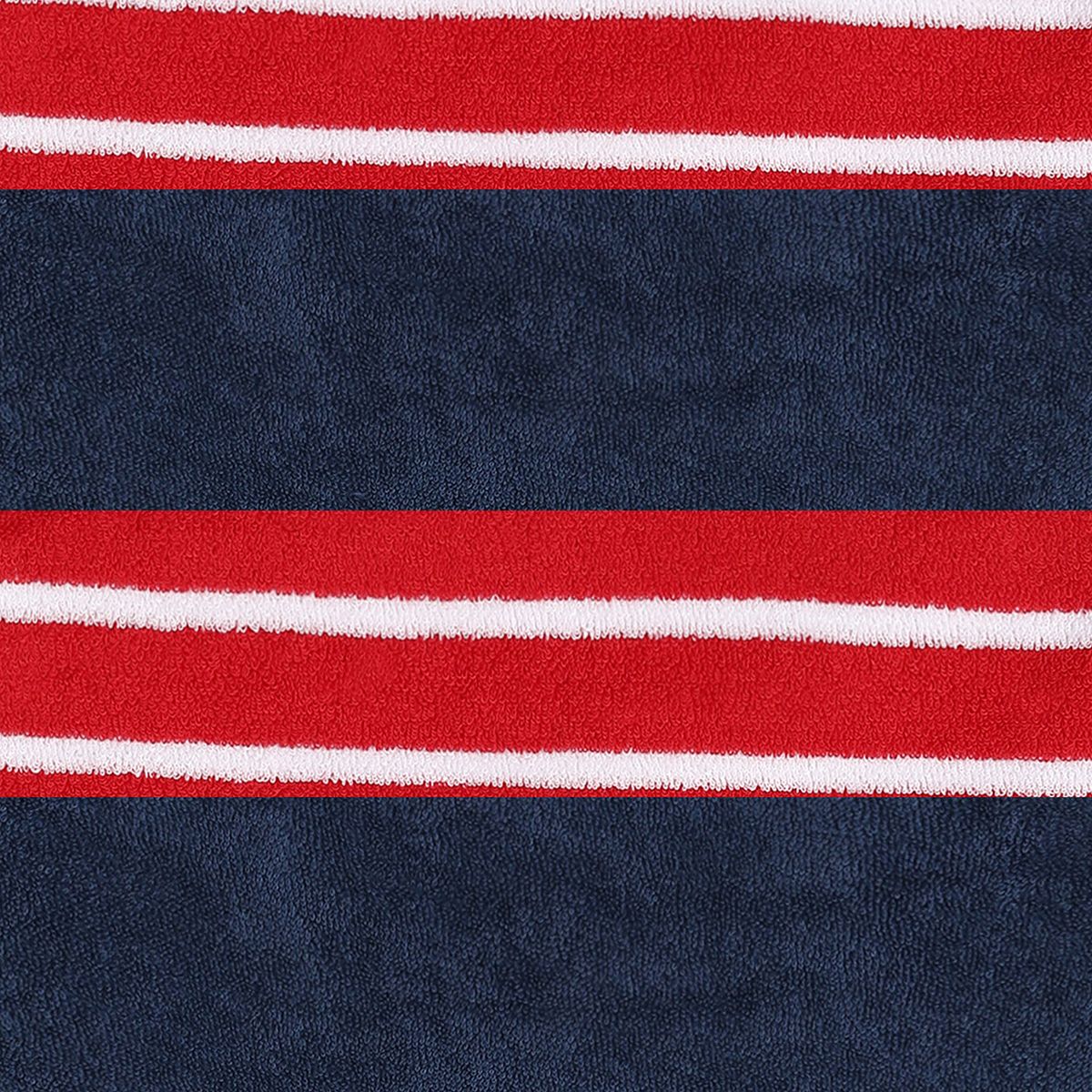 Baby Unisex Red and Navy Cotton Washcloths Pack of 4 Solid and Striped Bath Essentials