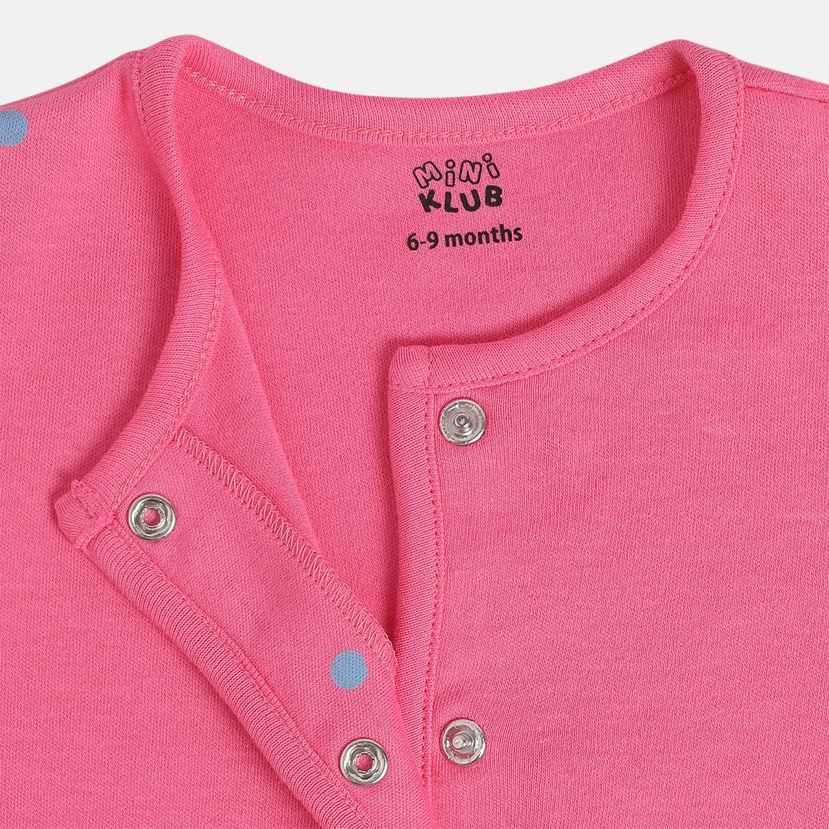 Girls Cotton Pack Of 2 Half Sleeves Polka dots & Animal Printed Front Open Vest - White & Pink