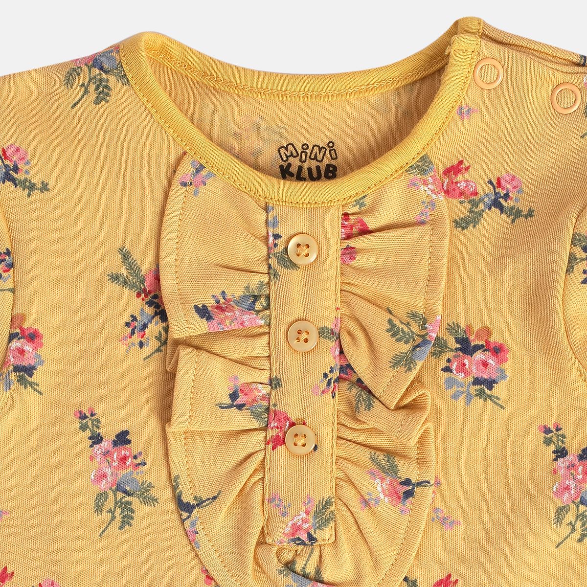 Baby Girls Mustard Yellow and Pink Cotton Blend Romper Velour Jacket Fur Blanket and Rattle Gift Set Pack of 4 Floral Printed Everyday Wear