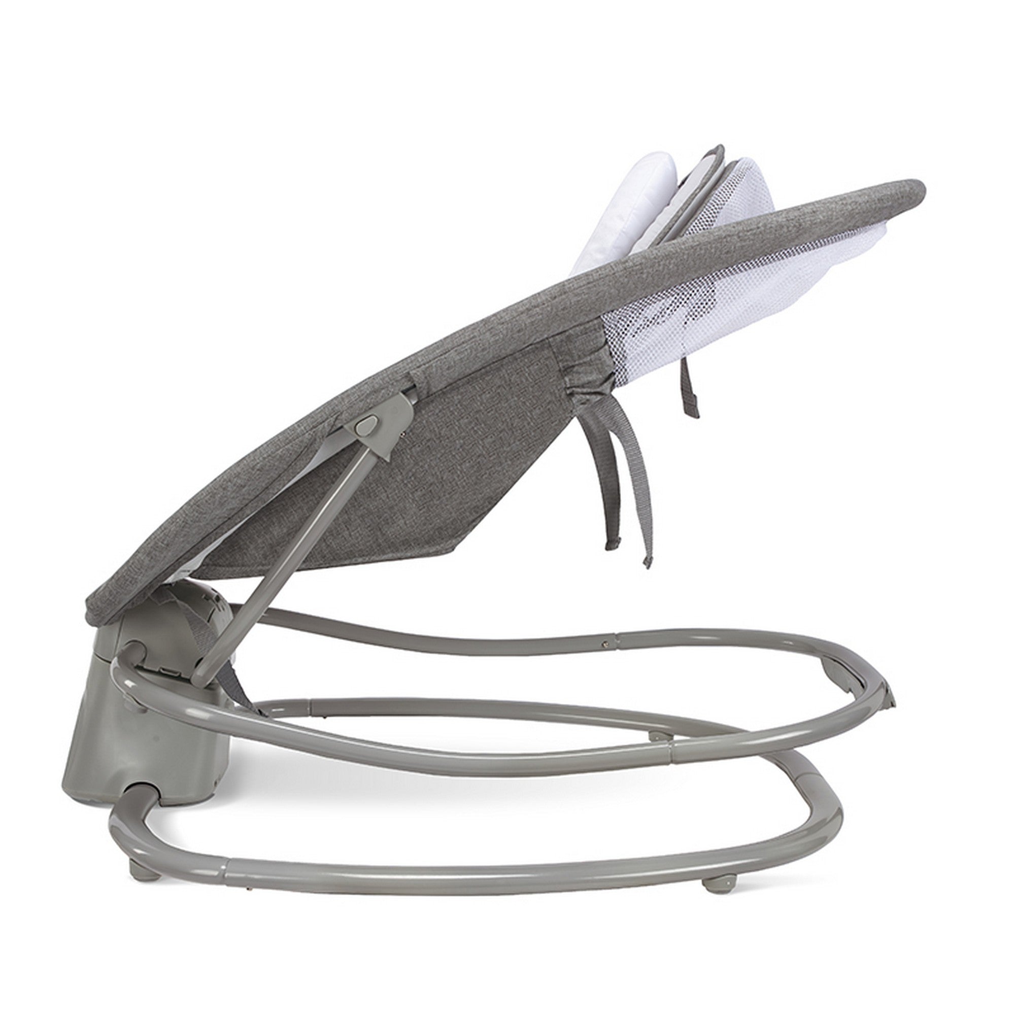 Mastela Grey Baby Electric Rocker and Bouncer with Music, Canopy and Mosquito Net for Infants