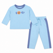 Baby Boys Blue Cotton Top and Bottom Set Regular Fit Casual Wear