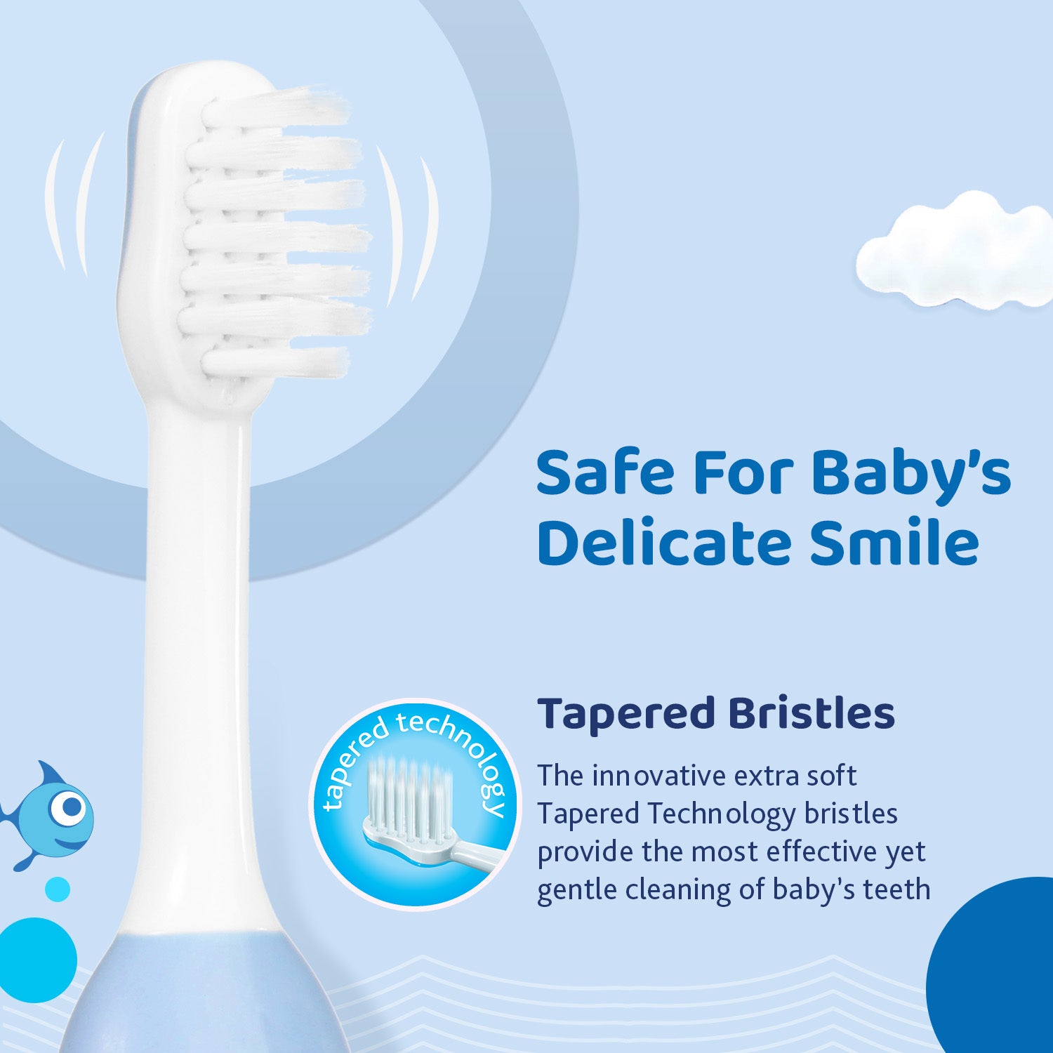 Chicco Toothbrush Blue 6M-36M In
