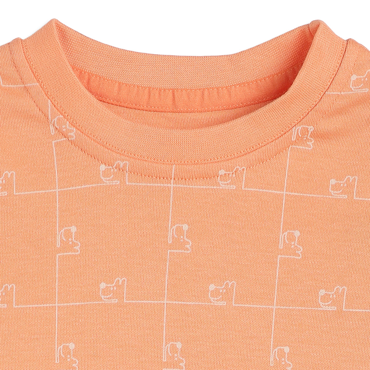 Baby Boys Orange and Cream Knit Tops Pack of 2 Regular Fit Casual Wear