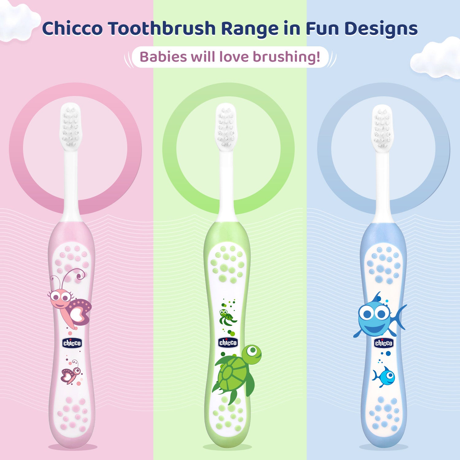 Chicco Toothbrush Pink 6M-36M In