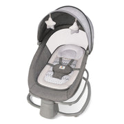 Mastela Grey Baby Electric Rocker and Bouncer with Music, Canopy and Mosquito Net for Infants