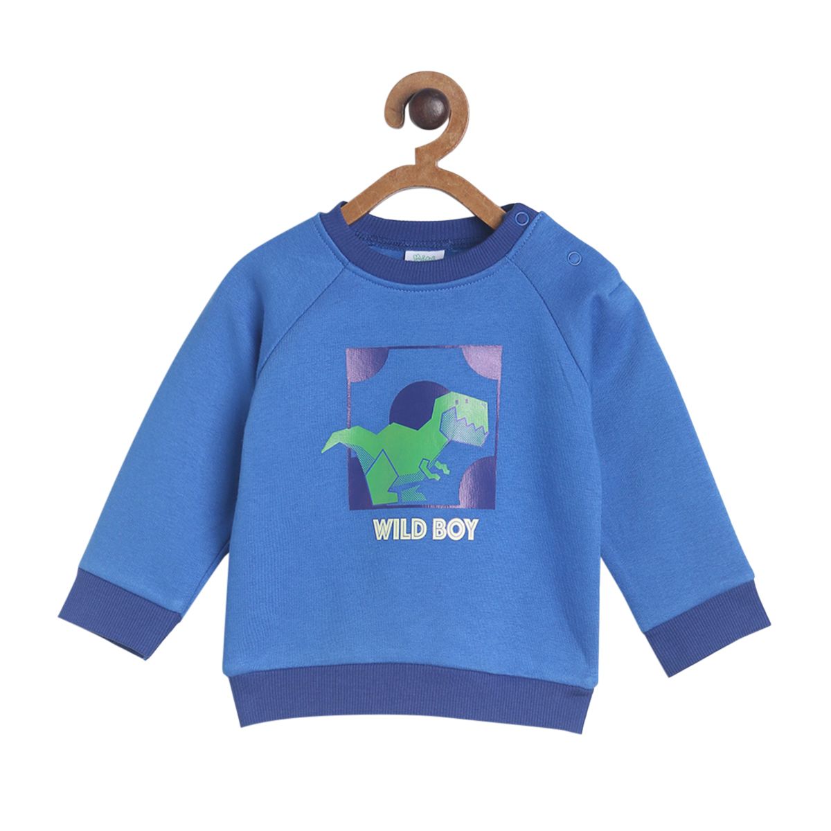 Pack of 1 knit sweat shirt - blue for 3-6 Months