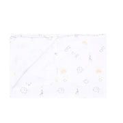 Baby Unisex White and Blue Cotton Muslin Printed Swaddle Wraps Pack of 2 Soft and Breathable Everyday Essentials