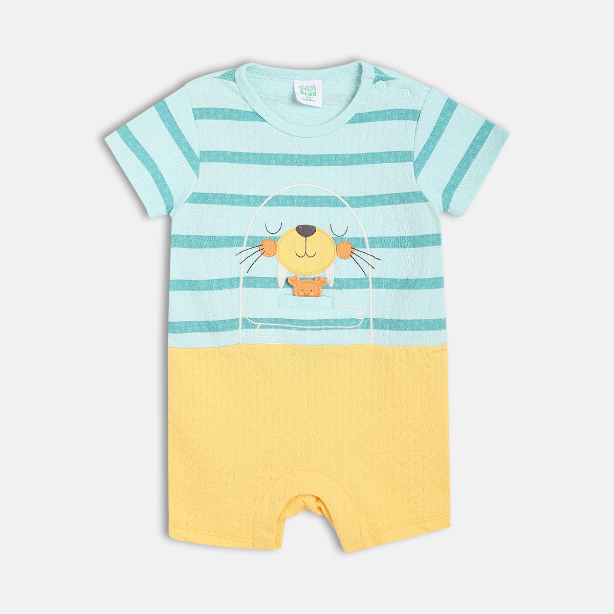 Baby Boys Walrus Print Romper, Multicolour
