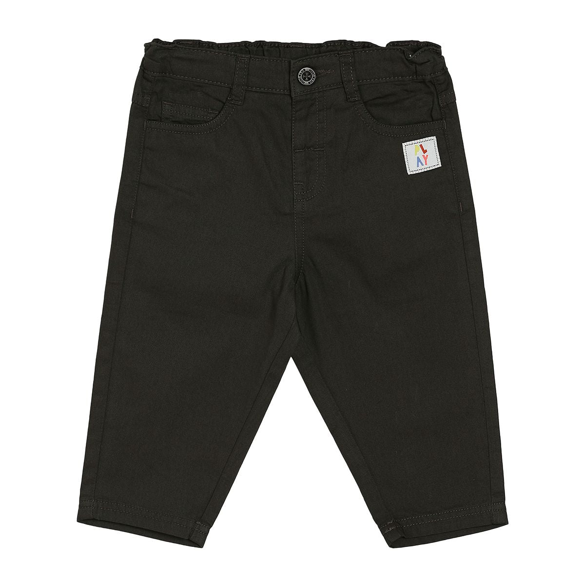 Boys Olive Green Pack Of 1 Woven Pant