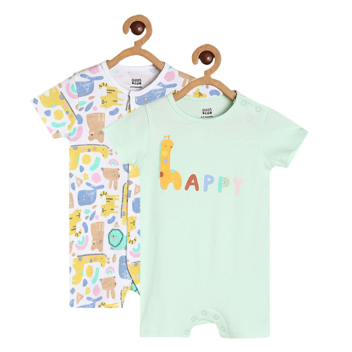 Boys Multicolor Pack Of 2 Romper