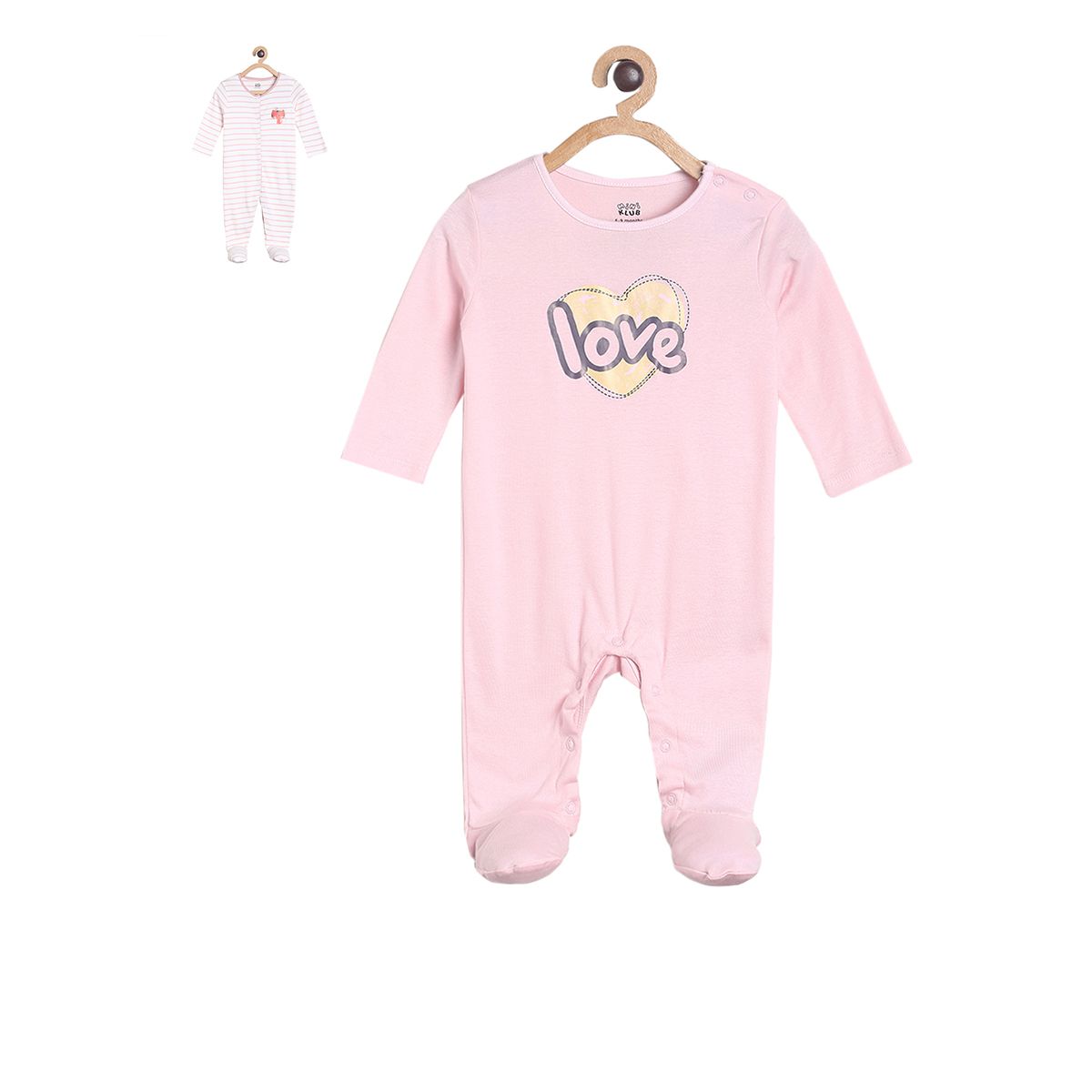 Pack of 2 sleepsuit - pink for New Born
