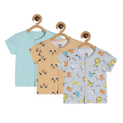 Boys Multicolor Pack Of 3 Front Open Vest