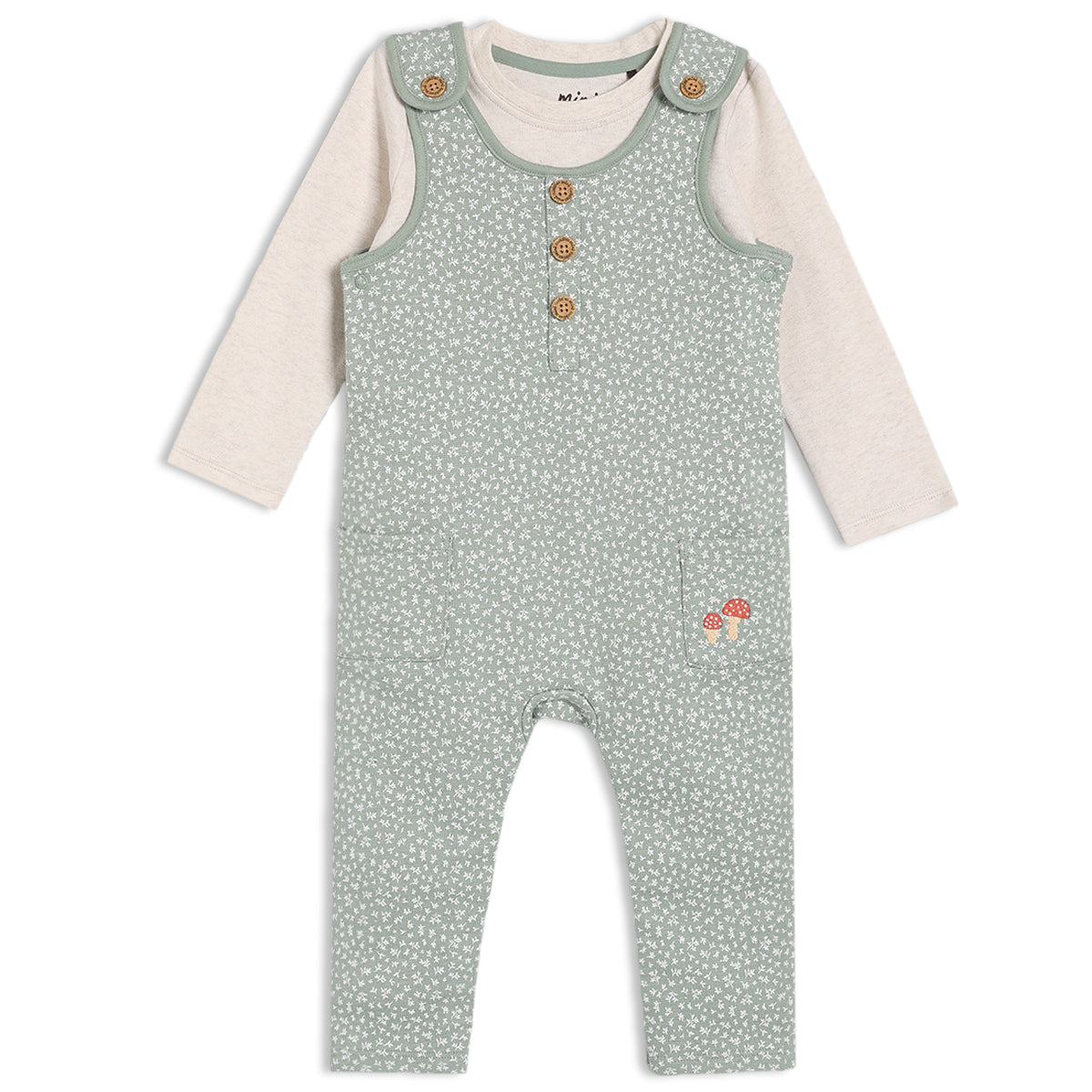 Unisex Multi Boat Neck Cap Sleeve Dungaree Set
