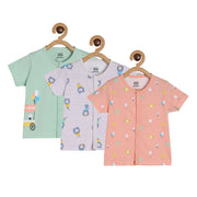 Boys Multicolor Pack Of 3 Front Open Vest