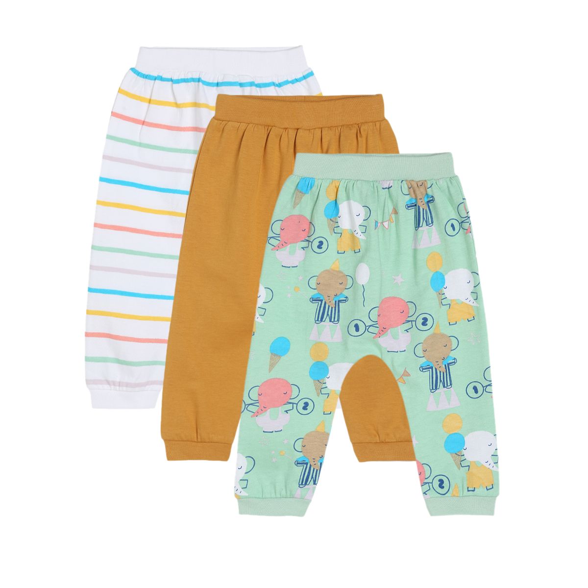 Boys Multicolor Pack Of 3 Knit Bottom