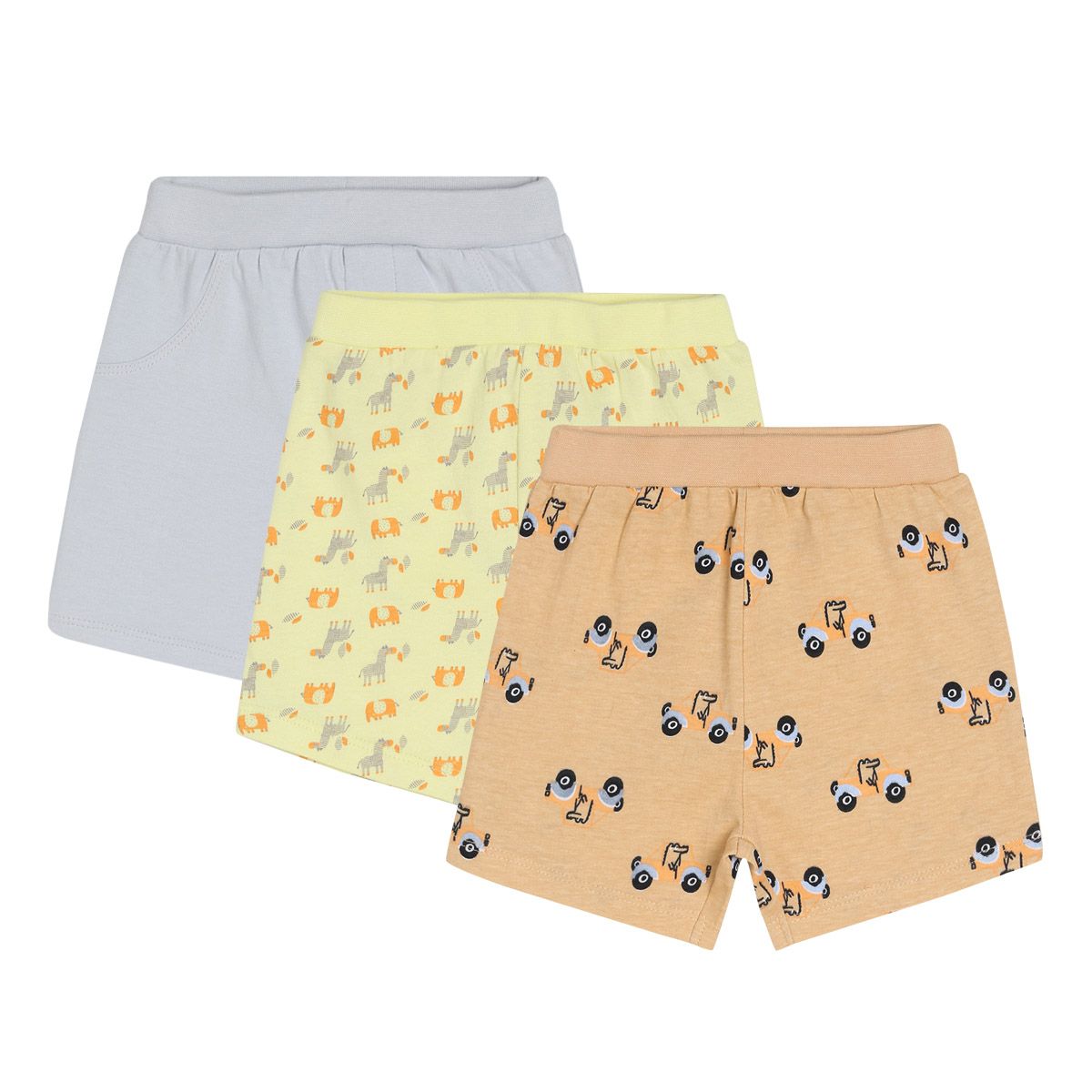Boys Multicolor Pack Of 3 Shorts