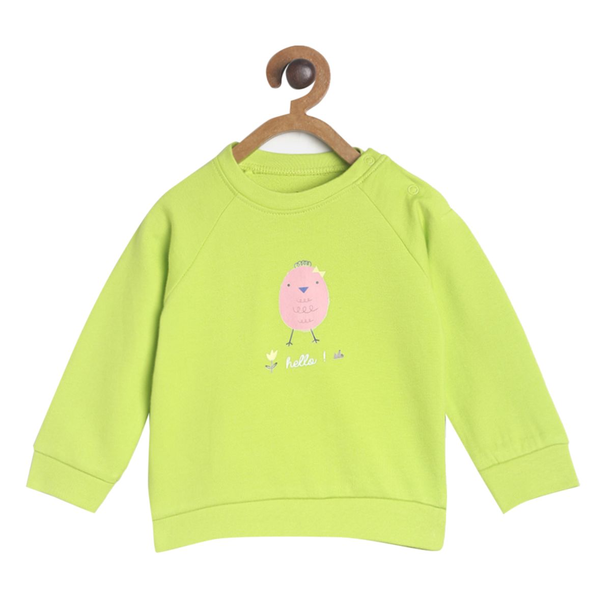 Pack of 1 knit sweat shirt - green for 3-6 Months