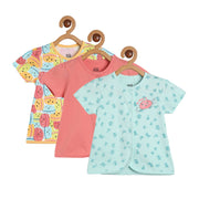 Girls Multicolor Pack Of 3 Front Open Vest