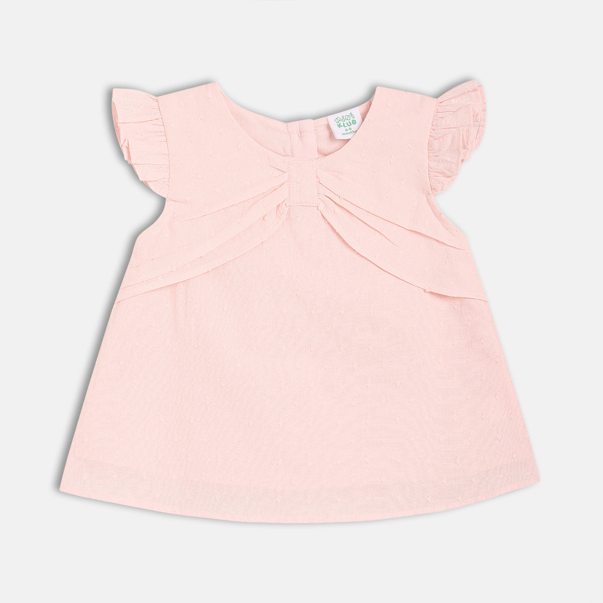 Girls Pink Cap Sleeve Woven Top