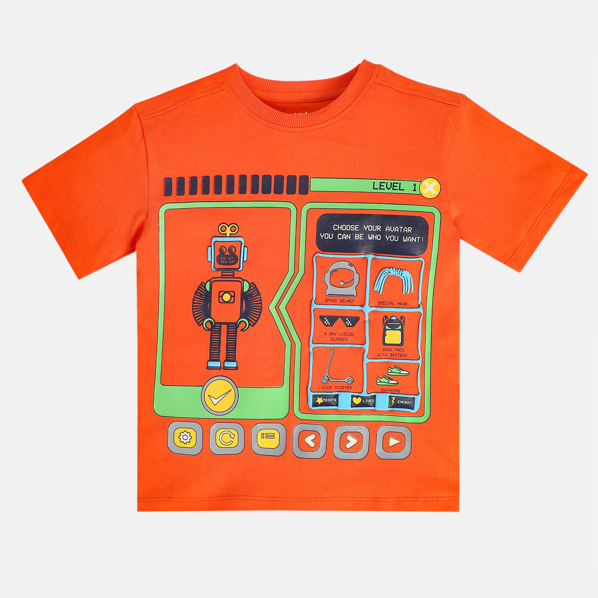 Boys Orange Pack Of 1 T-Shirt