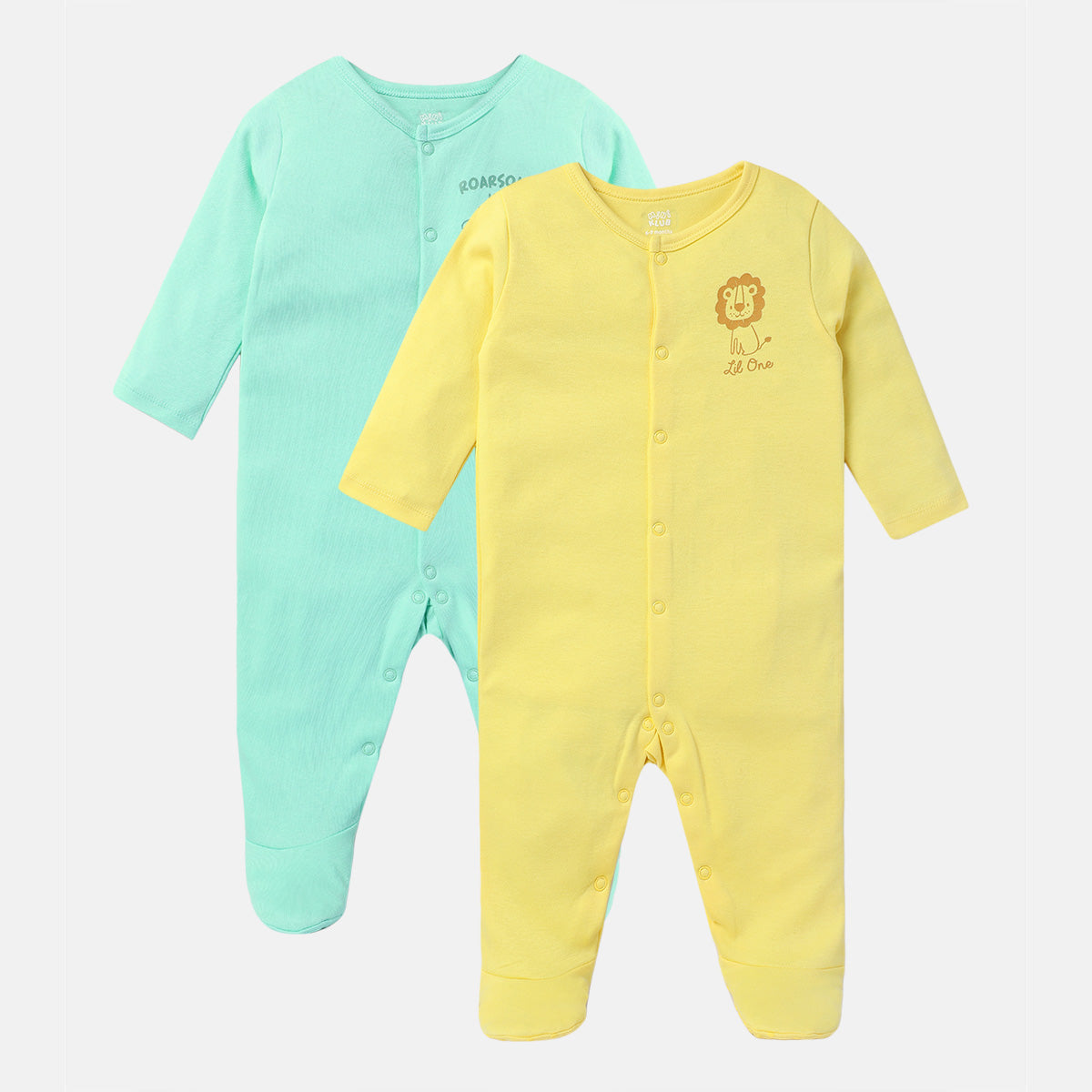 Boys Multicolor Pack Of 2 Sleep Suit