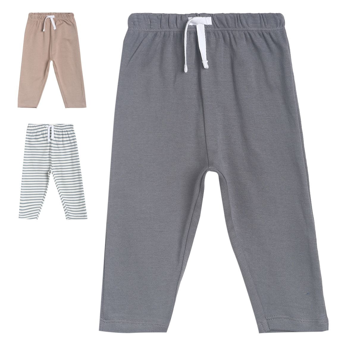 Pack of 3 knit bottom - grey for 0-3 Months