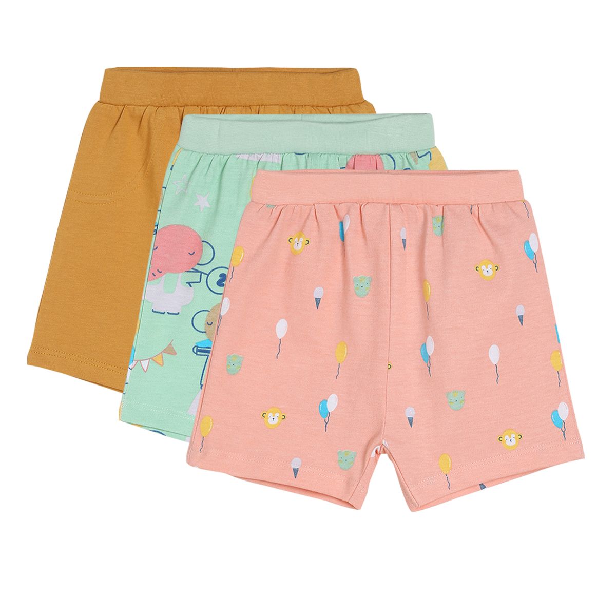 Boys Multicolor Pack Of 3 Shorts