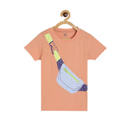 Boys Peach Pack Of 1 T-Shirt